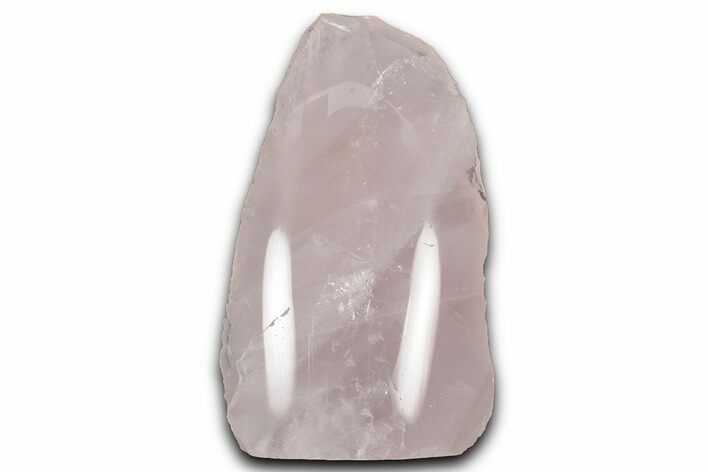 Free-Standing, Polished Rose Quartz - Single Side Polished #341741